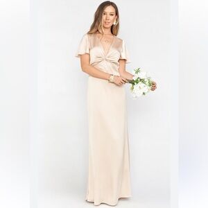 Show Me Your MuMu Rome twist Champagne Maxi dress XXL